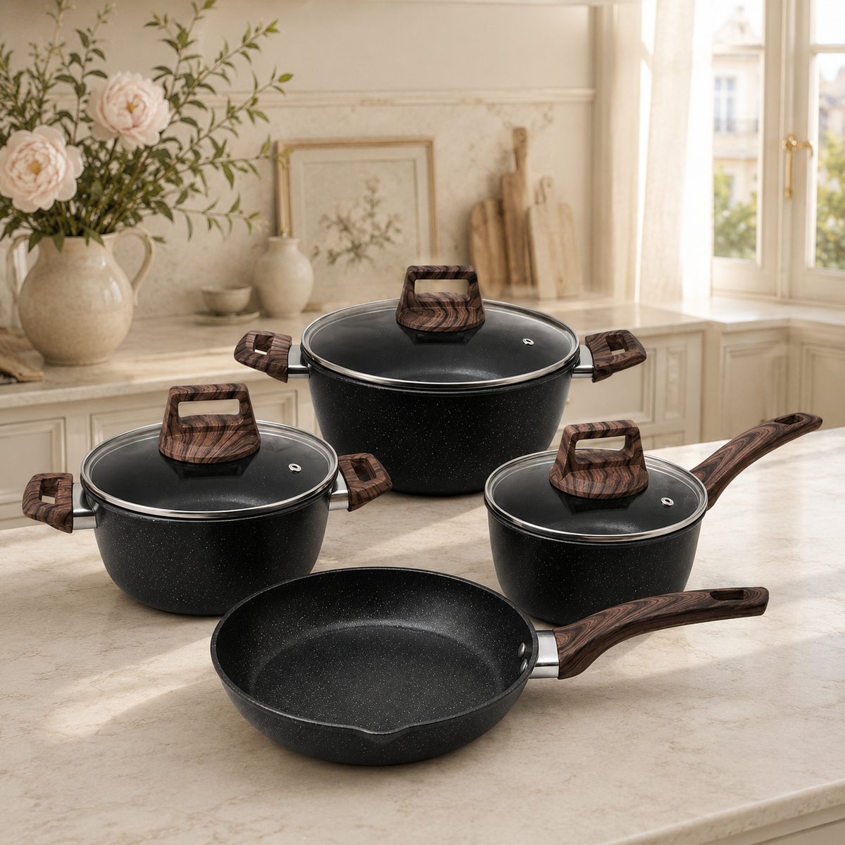 Set de Cocina Antiadherente 4 Piezas