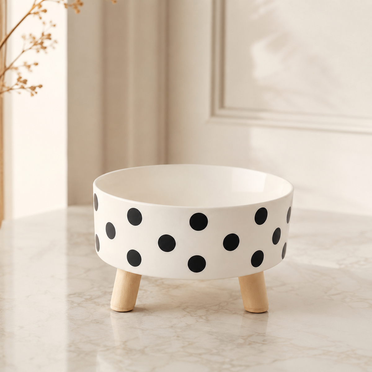 Bowl Elevado para Mascotas | Lunares