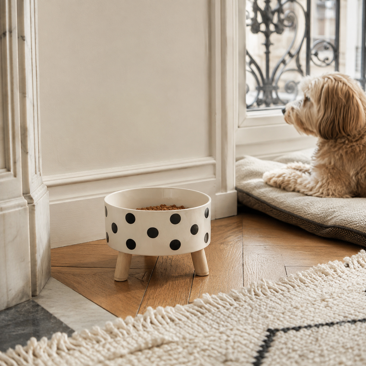 Bowl Elevado para Mascotas | Lunares