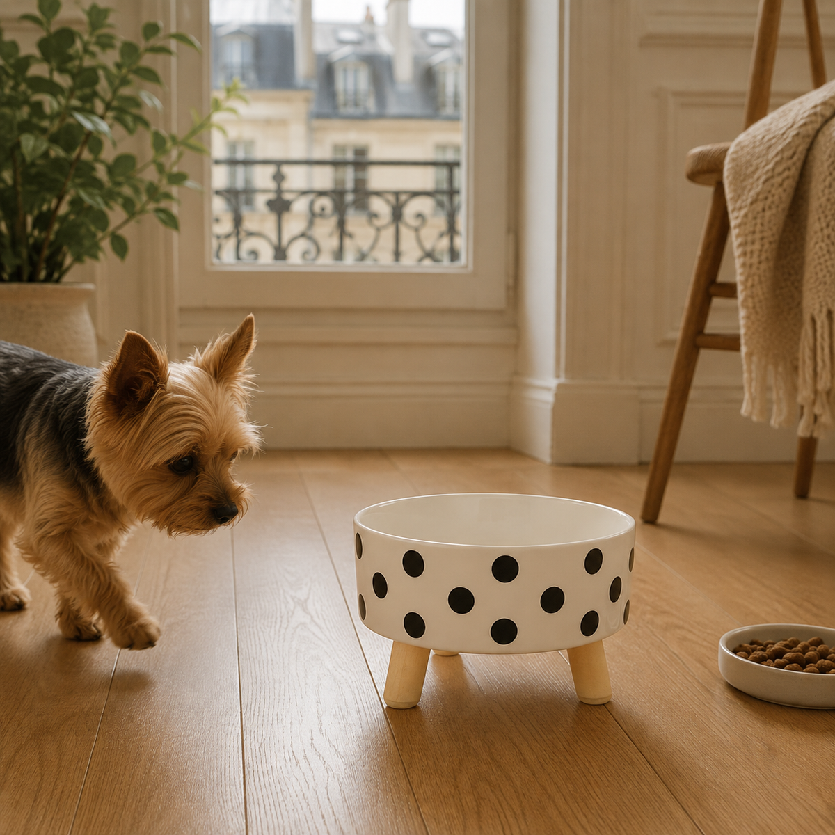 Bowl Elevado para Mascotas | Lunares