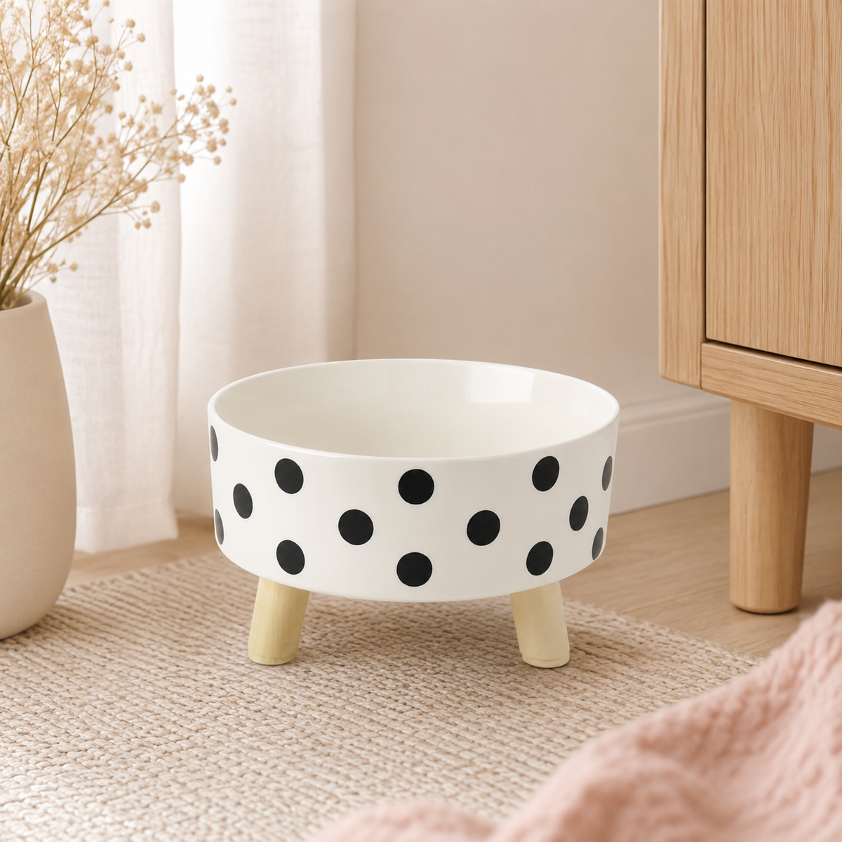 Bowl Elevado para Mascotas | Lunares