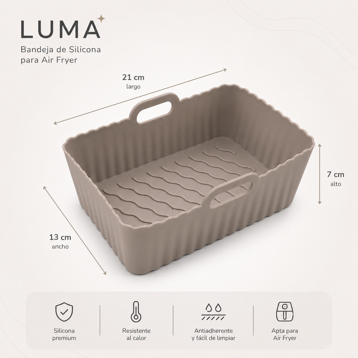 Bandeja de Silicona para Air Fryer |